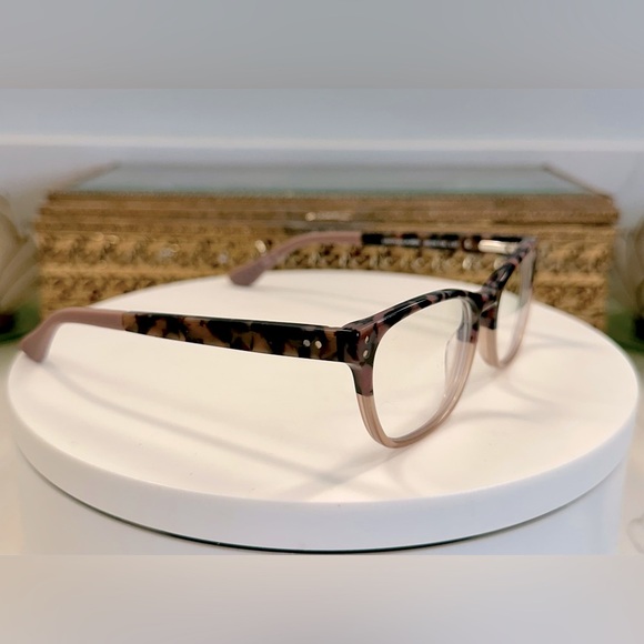 Jonas Paul 2-Tone Pink/Brown Leopard Print Rx Lincoln/Lauren Eyeglass Frames EUC - Picture 1 of 16